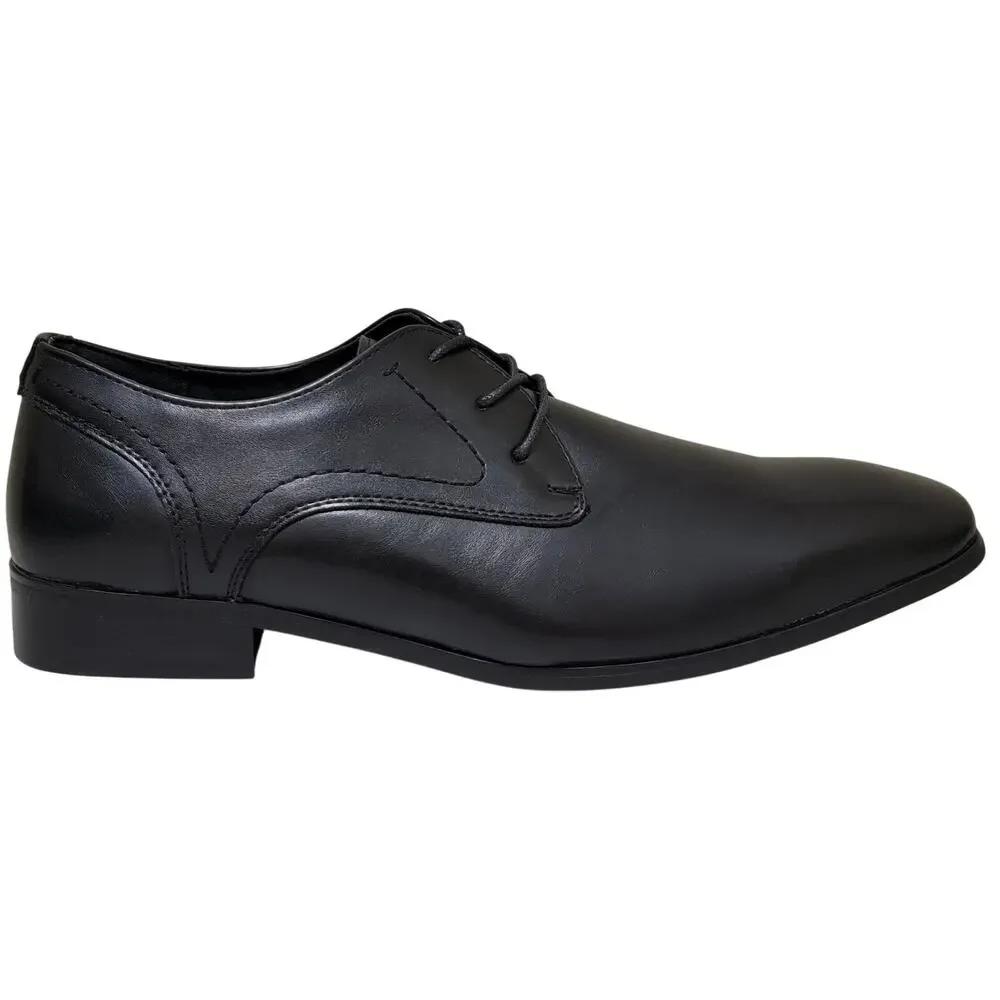 Tommy Hilfiger Men Siward Plain Toe Derby Oxford Size US 12M Black Faux Leather